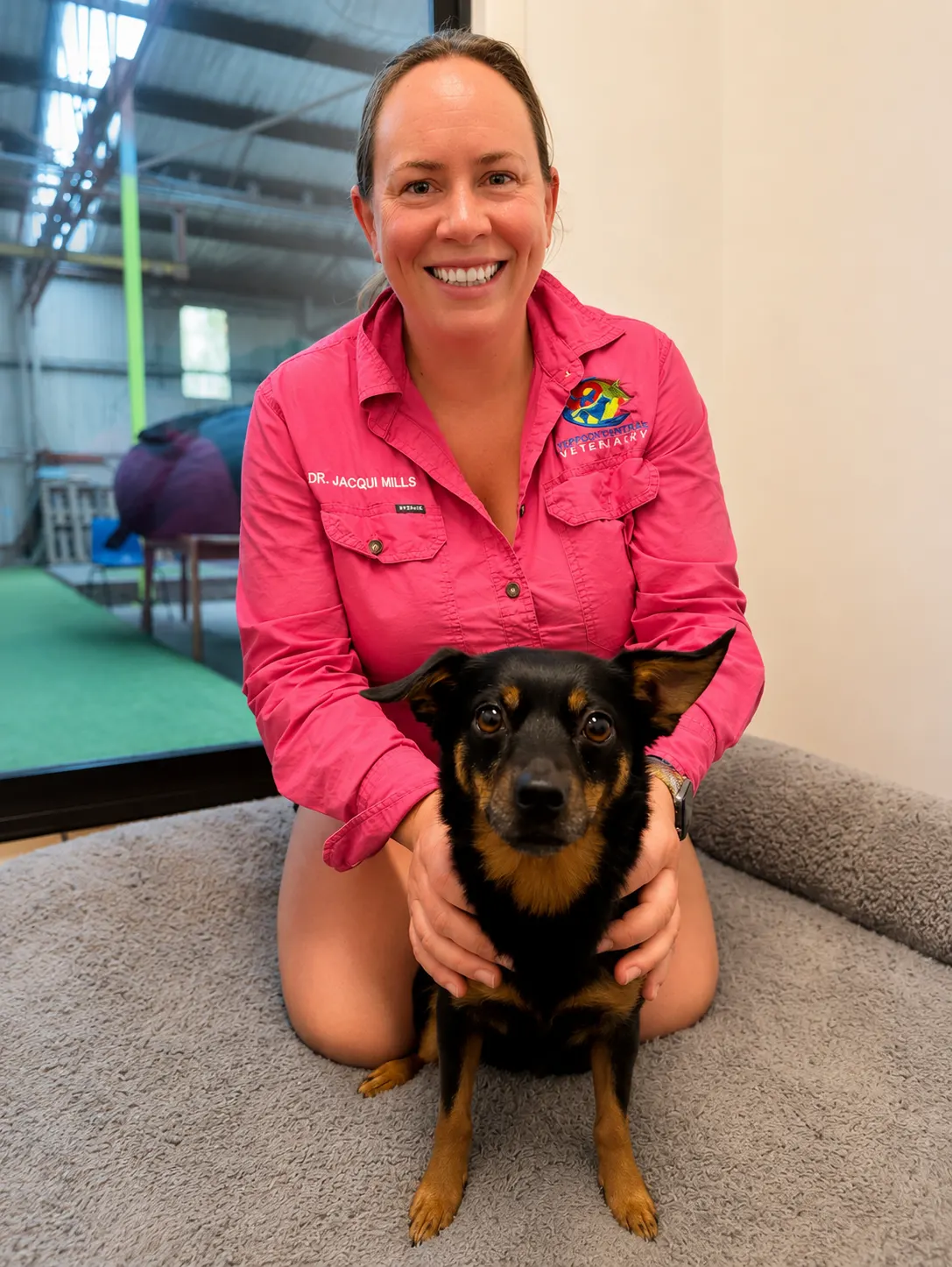 Dr Jacqui with a Bowen therapy patient