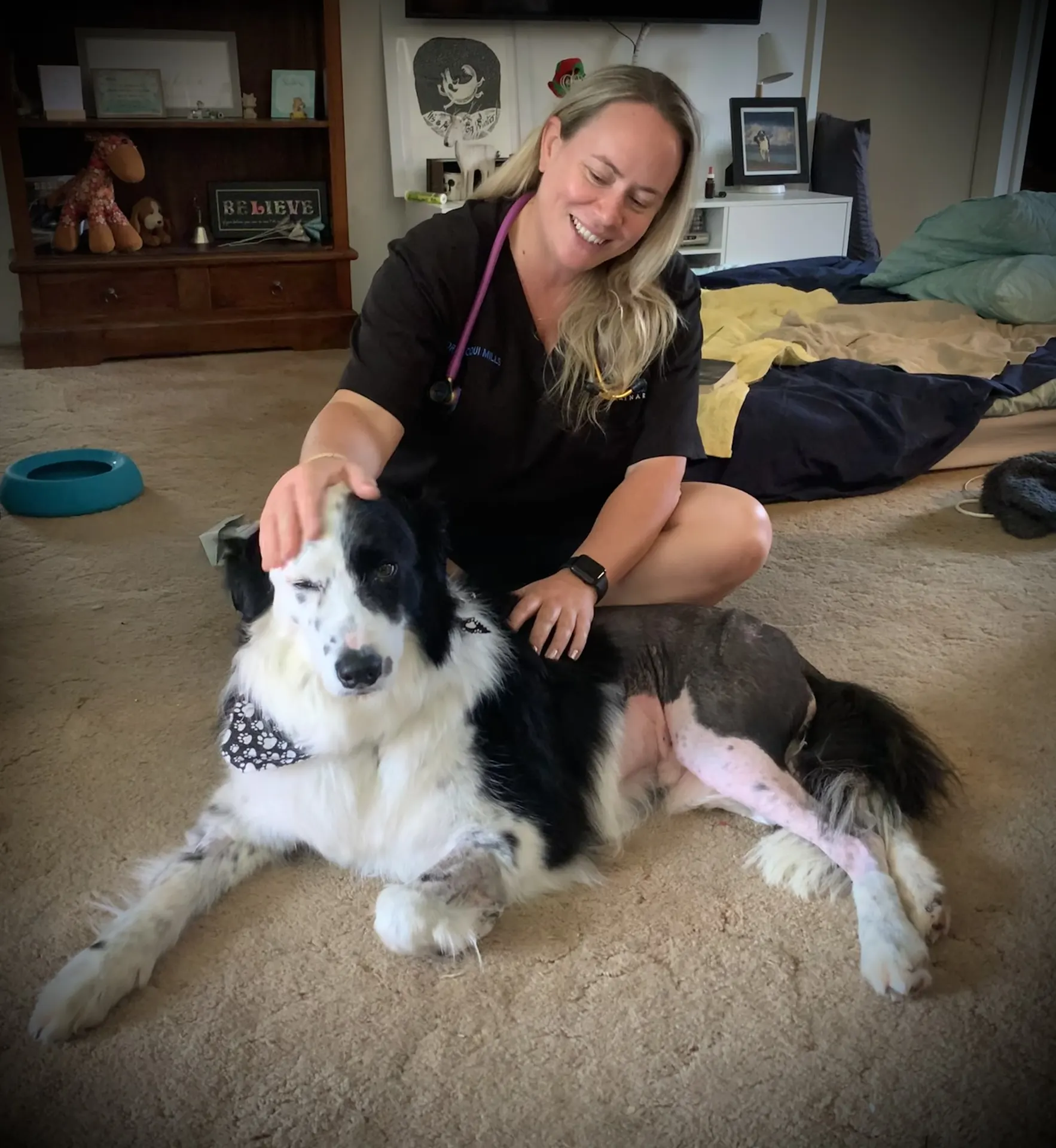Dr Jacqui with a rehabilitation patient